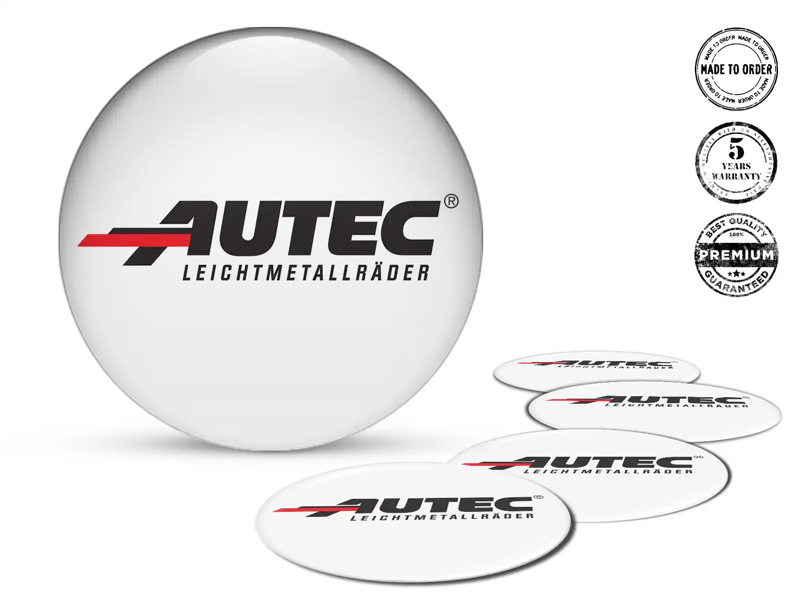 Autec Emblema de Rueda Edición Pegatinas de Cúpula Premium